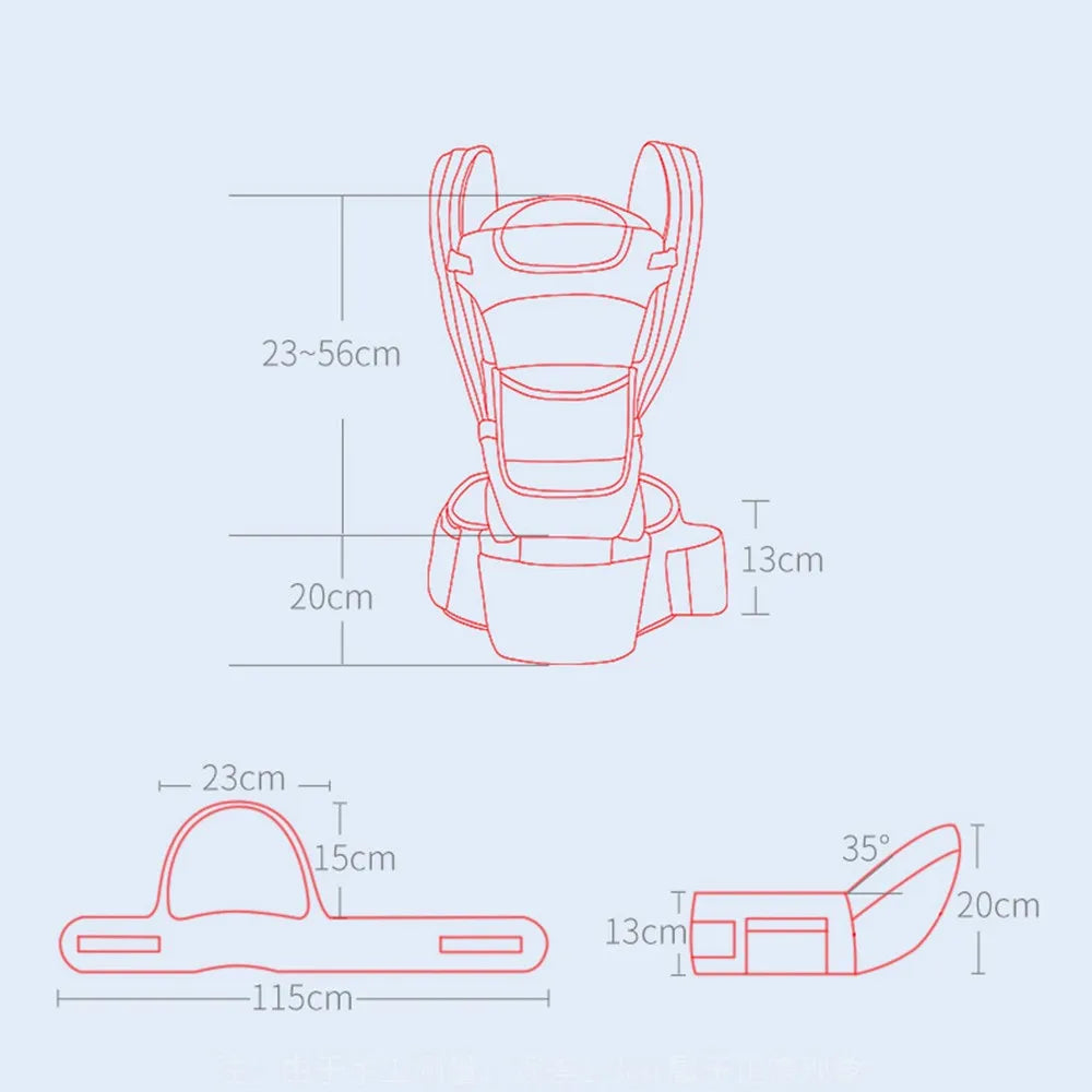 Ergonomic Baby Hipseat Carrier 0-48 Months