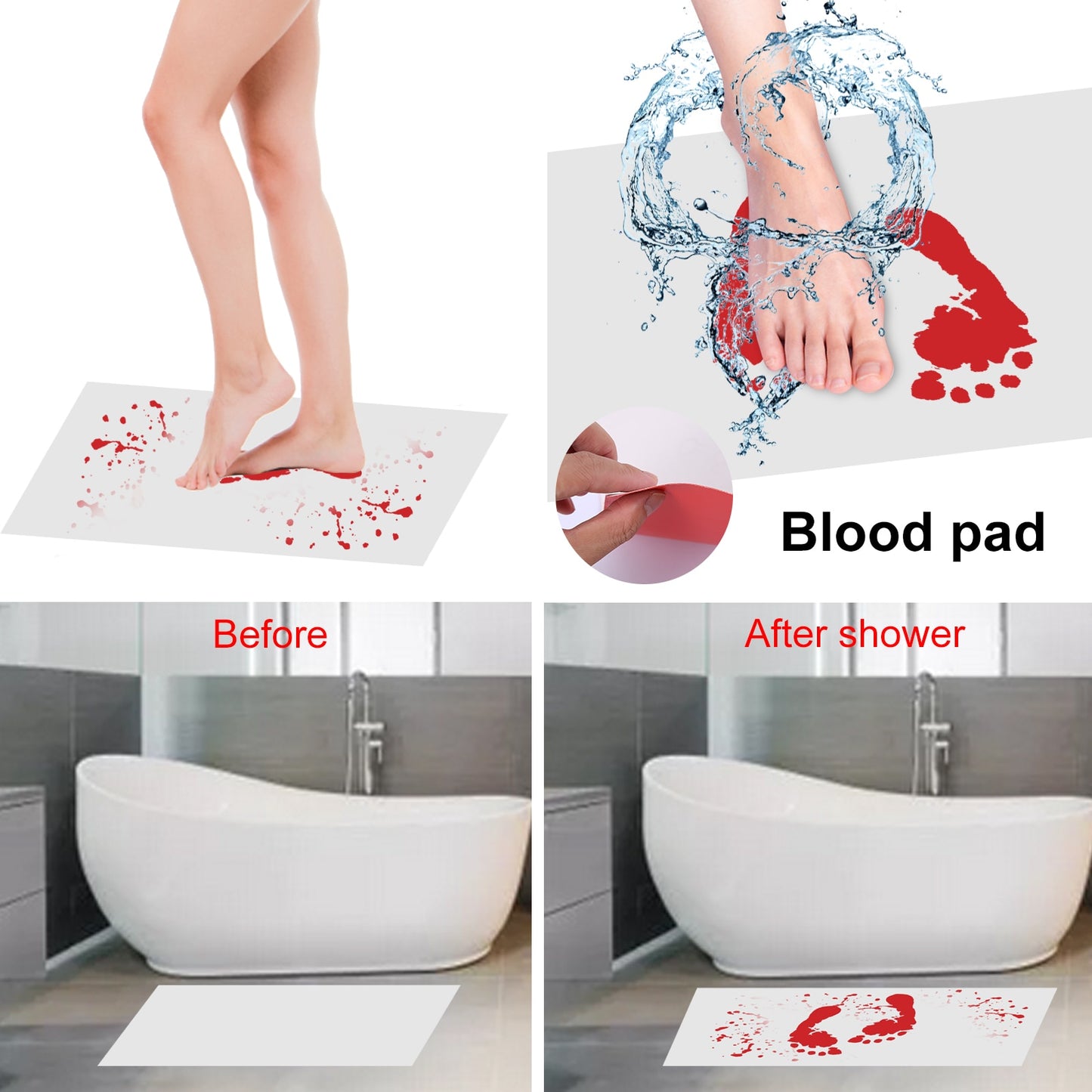 Color Changing Blood Bath Mat