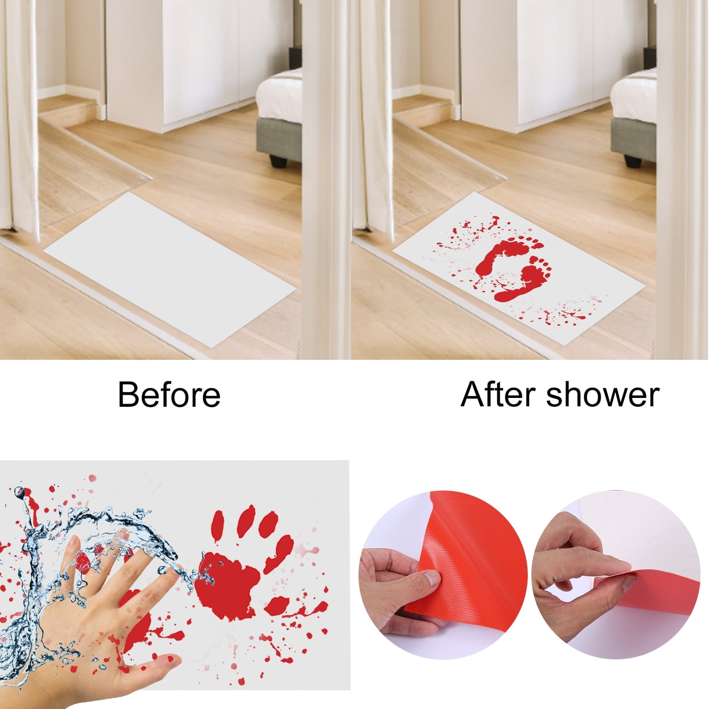Color Changing Blood Bath Mat