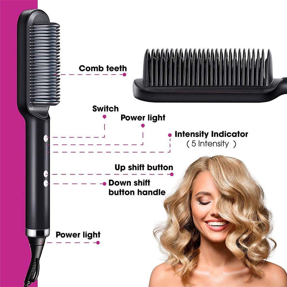 Ceramic Hair Straightener Brush