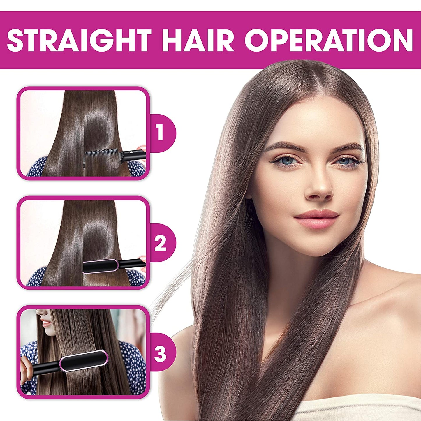 Ceramic Hair Straightener Brush