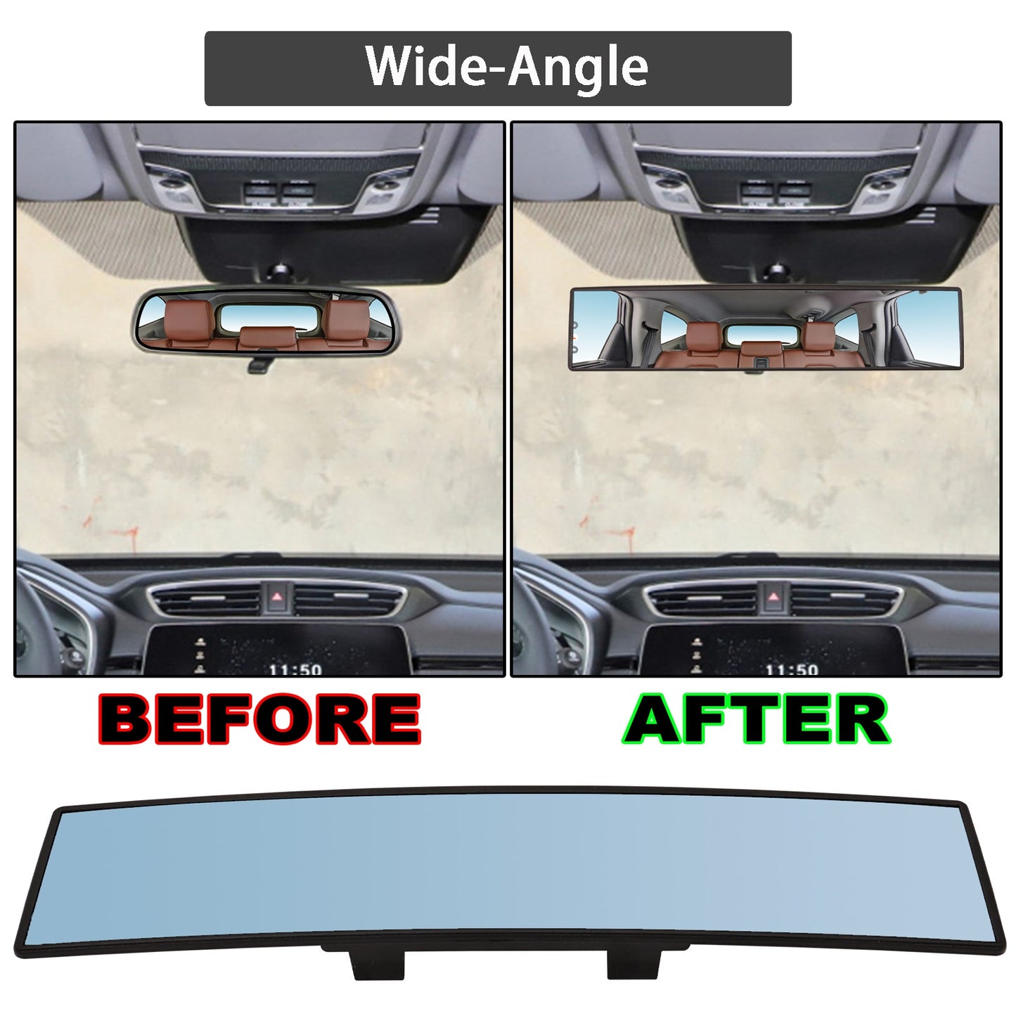 Panoramic Wide Angle Car Rear View Mirror