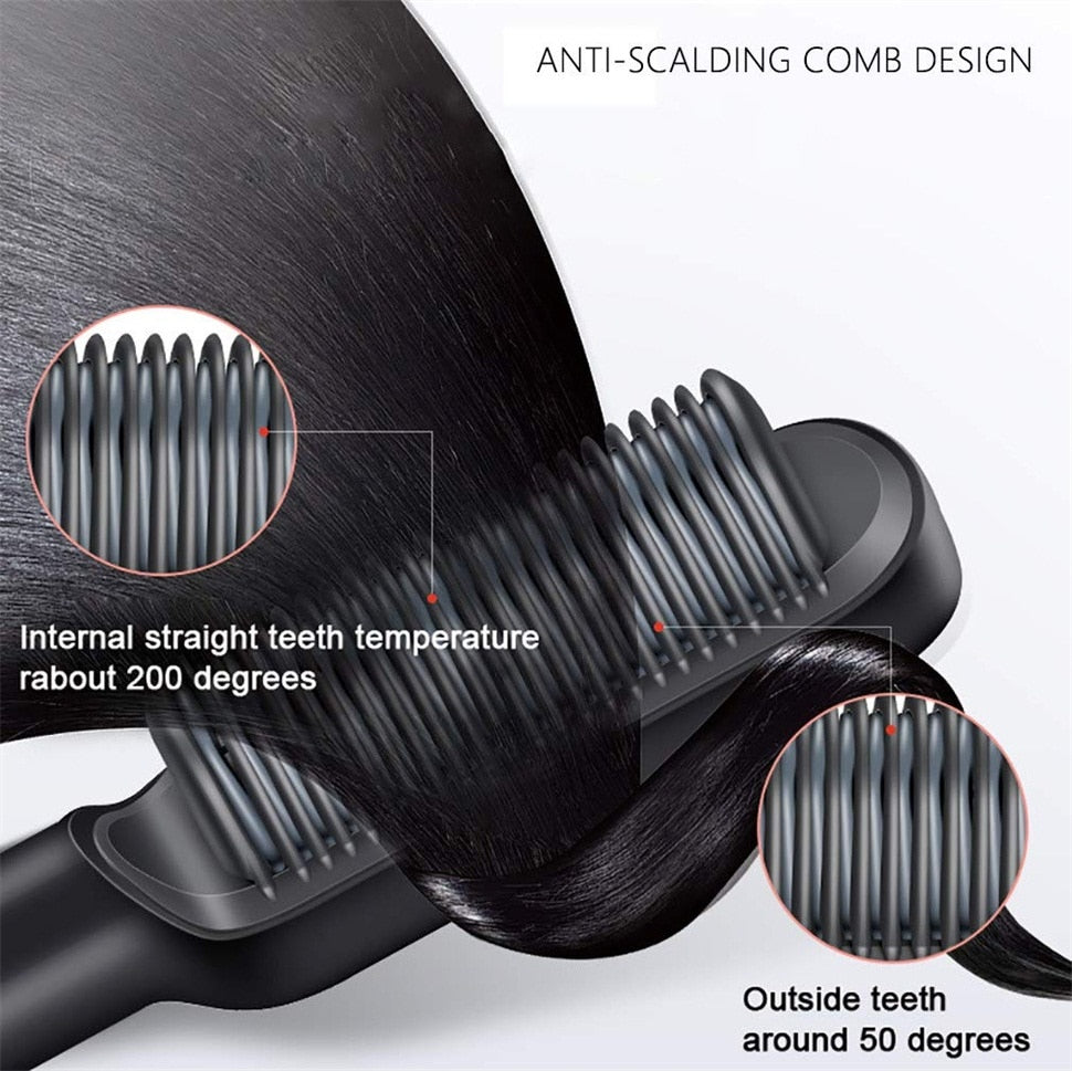 Ceramic Hair Straightener Brush