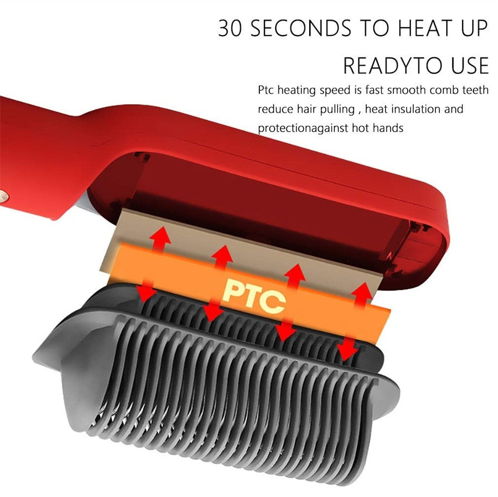 Ceramic Hair Straightener Brush
