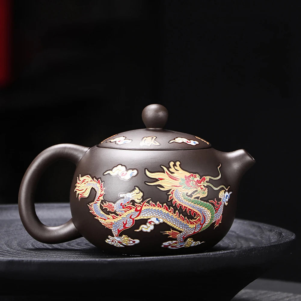 Color-Changing Purple Clay Teapot 3PC Set
