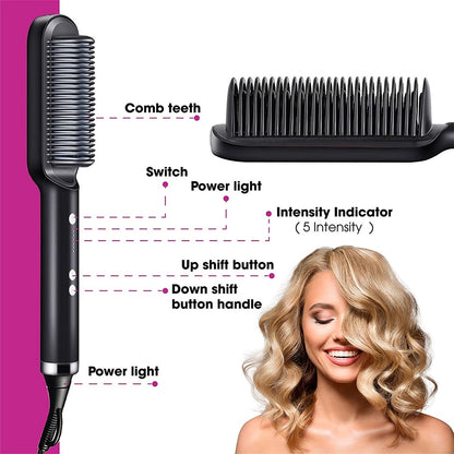 Ceramic Hair Straightener Brush
